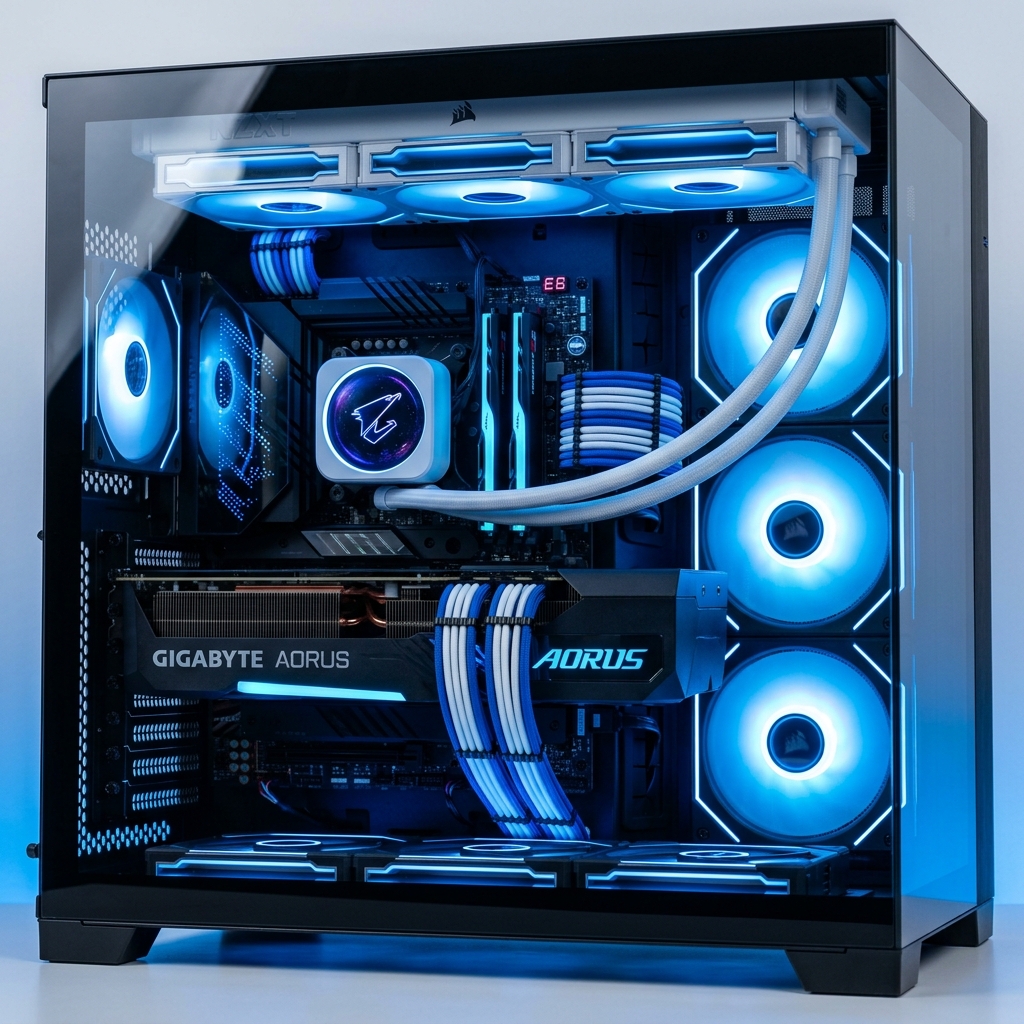 PC Gamer com Cable Management impecável e limpo